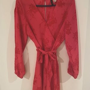 Pink/red floral H&M Romper